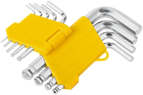 Ключ шестигранный 1.5-10мм с шаровым наконечником в пластик. держателе CrV сталь (уп.9шт) FIT 64191 фото 5