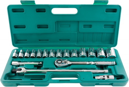 S05H4219S Набор головок торцевых дюймовых 1/2DR, SAE 3/8--1-1/4, 19 предметов | код S05H4219S | JONNESWAY