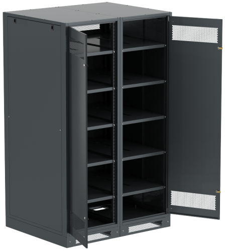 ITK LINEA B Шкаф (пустой) 2000х1200мм дверь двуст. мет. чер. | код LB05-20H29-2M | ITK by IEK