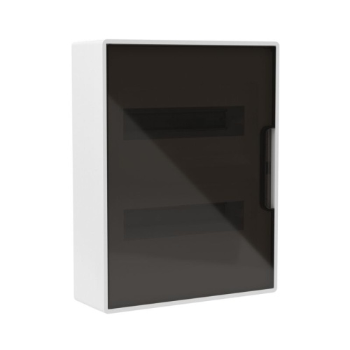 Щит 24 мод настенный белый с тонированной дверцей с шинами PEN 2шт-8отв и 2шт-6отв | код F24W1WD | DKC