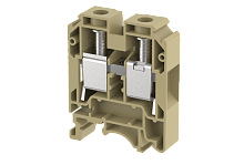Клемма проходная винтовая 25 мм2, на 2 подключения, хаки KUT25(K) | код 1107010006 | Elmex