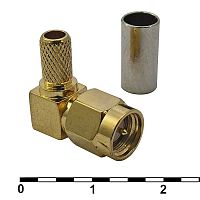 Разъём высокочастотный RUICHI SMA-LC58P, угловой | код 79968 | Ruichi