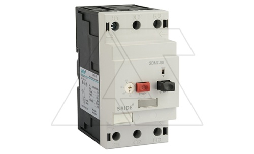 Авт. выключатель SDM7-80-80, 3P, In=80A, 690VAC, Icu=15kA, Ie=63_80A, Ii=12In, CLASS 10A, управление кнопками | код SDM7-80-80 | SAIDE