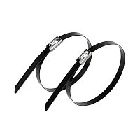 Хомут-стяжка стальная с полимерным покрытием REXANT200x4,6 мм, упаковка 50 шт. | код 07-0208-5 | REXANT