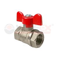 Кран шаровой 11Б27фт1М никелированный 1 1/4' ВВ ручка бабочка | код VF.217.NB1.114 | VALFEX-T