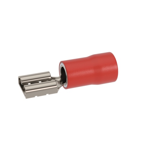 Наконечник-разъем плоский, розетка 2.8x0.8, изолированный фланец, для кабеля сечением до 1.5кв.мм | код IFCS-1.5-2.8-8 | DKC