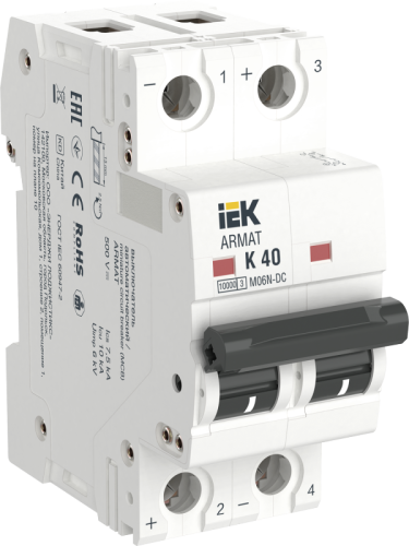 ARMAT Авт. выкл. M06N-DC 2P K 40А IEK | код AR-M06N-2-K040DC | IEK ARMAT Авт. выкл. M06N-DC 2P K 40А IEK | код AR-M06N-2-K040DC | IEK