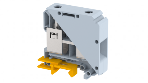 Клемма проходная винтовая под шестигранник 50 мм2, на 2 подключения, серая KUT50A-GREY | код 1109440000 | Elmex