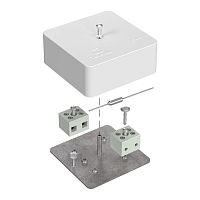 Коробка огнестойкая для кабель-канала 40-0450-FR6.0-4-П Е15-Е120 с термопредохранителем RAL9003 75х75х30 (87 шт/кор) Промрукав | код 40-0450-FR6.0-4-П | ПРОМРУКАВ