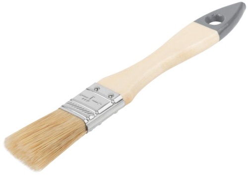 Кисть флейцевая ''Лайт'', натуральная cветлая щетина, деревянная ручка 1'' (25 мм) | код 803 | FIT фото 2