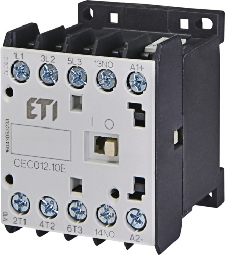 Контактор миниатюрный CEC 12.10-110V-50/60Hz (12A, 5,5kW, AC3) | код 004641077 | ETI