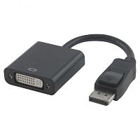 Переходник DisplayPort -> DVI Cablexpert A-DPM-DVIF-002, 20M/29F, цифровая передача, 10см, черный, пакет | код A-DPM-DVIF-002 | Cablexpert