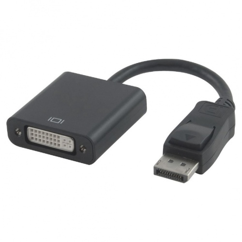 Переходник DisplayPort -> DVI Cablexpert A-DPM-DVIF-002, 20M/29F, цифровая передача, 10см, черный, пакет | код A-DPM-DVIF-002 | Cablexpert