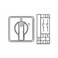 800 016, CS050091M, Двухпозиционные Переключатели Вкл-Выкл (0-1), 2 FAZ 50 A 60градус. | код 0.0.0.8.00016 | KLEMSAN
