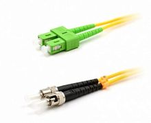 Патч-корд оптический LANMASTER, LSZH, дуплексный, SC/APC-ST/UPC, SM OS2, 1.5 м | код LAN-2SC-2ST/SAU-1.5 | LANMASTER