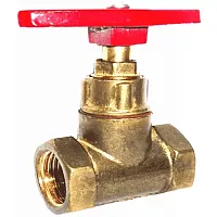 Клапан запорный латунь 15б1п Ду25 Ру16 муфтовый | код 107-2687 | Цветлит