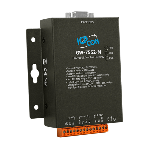 GW-7552-M CR PROFIBUS/Modbus Gateway (RoHS) (Metal casing) | код 00-06115972 | ICP DAS