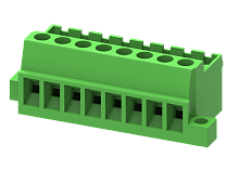 MC-PC5.08V10C-B-0001 Разъём штекерный MC,шаг 5.08мм,10 конт.с фланц.,зел., шт | код MC-PC5.08V10C-B-0001 | SUPU