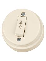 Переключатель на 2 направления 1-кл. открытой установки IP20 10А сл. кость Ретро TDM | код SQ1806-0508 | TDM