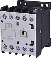 Контактор миниатюрный CEC 07.4P 230V АС (7A, 3kW, AC3) 4р (4 н.о.) | код 004641200 | ETI