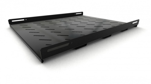 Полка стационарная усиленная глубина 650 мм с боковым креплением нагрузка до 100 кг для шкафов серии TTB TTBR TTC2 485х650мм (ШхГ) цвет черный (RAL 9004), Hyperline TSH3H-650-RAL9004 | код 397132 | Hyperline