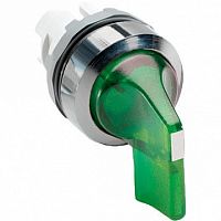 Переключатель M3SS4-21G (длинная ручка) зеленый 3-х позиционный с подсветкой (только корпус) с фикса | код. 1SFA611213R2102 | ABB