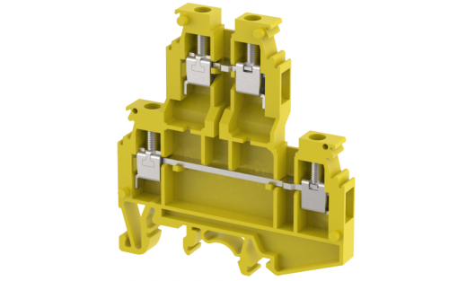 Клемма проходная винтовая 4 мм2, двухуровневая, на 4 подключения, желтая KUDD4N(Y) | код 1103390004 | Elmex Клемма проходная винтовая 4 мм2, двухуровневая, на 4 подключения, желтая KUDD4N(Y) | код 1103390004 | Elmex