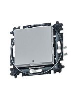 Переключатель одноклавишный с подсветкой ABB Levit ориентационная серый / белый 3559H-A06446 16W | код 2CHH590646A6016 | ABB