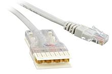 Патч-корд 110 тип - RJ-45 4 пары Cat.5e LSZH 3 м серый, Hyperline PC-110-RJ45-4P-C5e-3M-LSZH-GY | код 229905 | Hyperline