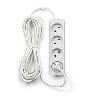 Удлинитель Гарнизон EL-NL4-W-5, 4 розетки допустимый ток 10А, длина 5 метров. | код EL-NL4-W-5 | Гарнизон