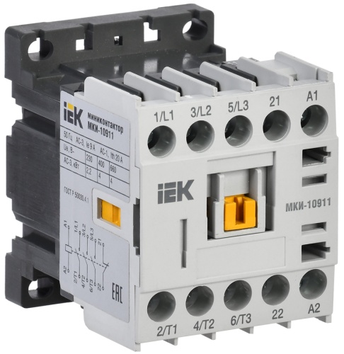 Миниконтактор МКИ-10911 9А 110В/АС3 1Н3 | код KMM11-009-110-01 | IEK