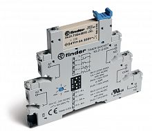 Интерфейсный модуль (сборка 34.81.7.024.8240 + 93.21.0.024), твердотельное реле с таймером (мультифункциональные: AI,DI,GI,SW), выход 2A (240В АС), питание 24В АС/DC, категория защиты IP20, винтовые клеммы | код 382100248240 | FINDER