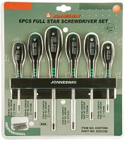 D20T06S Набор отверток стержневых TORX® FULL STAR, 6 предметов | код D20T06S | JONNESWAY