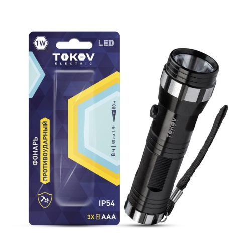 Фонарь ручной на батарейках 3xAAA анодированный алюм. TOKOV ELECTRIC TKE-RF-B-01 Фонарь ручной на батарейках 3xAAA анодированный алюм. TOKOV ELECTRIC TKE-RF-B-01