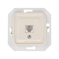 DEA Розетка Телефон RJ11 с/у мех. Беж KRANZ | код KR-78-0252 | KRANZ