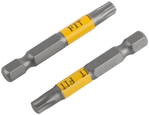 Биты кованые сталь S2 односторонние 50 мм Т30 Профи 2 шт блистер | код 57519 | FIT фото 5