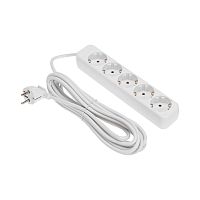 Удлинитель STANDARD 5 гнезд, 5м, 3х1,0мм?, с/з, белый REXANT | код 13-4030 | REXANT