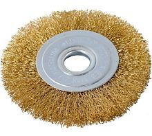 Щётка для УШМ плоская, латунированная, 125 мм Вихрь, , Шт | код 73/1/3/45 | ВИХРЬ