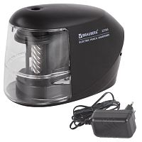 Точилка электрическая BRAUBERG, питание 220 В или 4 батарейки АА, надежный фрезерный механизм, 227565 | код 227565 | BRAUBERG