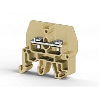 326 808, Болтовой Клеммник под вилочный наконечник на DIN-рейку 6 мм.кв. (коричневый), CPB 6 | код 0.0.0.3.26808 | KLEMSAN