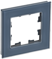 BRITE Рамка 1-мест. РУ-1-2-Бр стекло маренго матовый IEK | код BR-M12-G-31-K35 | IEK