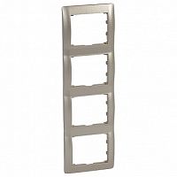 Рамка 4 поста GALEA LIFE, вертикальная, титан | код. 771408 | Legrand