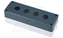 Корпус для поста кнопочного, пластик, серый/черный, 71x210x65,5mm, 4 места, IP65 | код GOB-4A-GW | GQELE