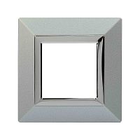 Рамка из металла, Avanti, светло-серебристая, 1 пост (2 мод.) | код 4404852 | DKC