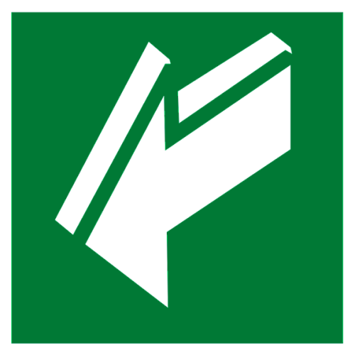 Знак эвакуационный E 19 Открывать движением на себя 200х200 мм, пленка самоклеящаяся с фотолюминесцентным покрытием ГОСТ Р 12.4.026-2001 EKF | код an-e-19-f | EKF