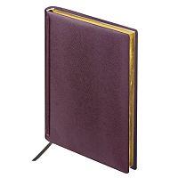 Ежедневник недатированный МАЛЫЙ ФОРМАТ (100х150 мм) А6, BRAUBERG Iguana, под кожу рептилий, 160 л., золотой срез, т-коричневый, 125105 | код 125105 | BRAUBERG