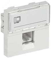 PRIMER РКИ-20-00-П-6 Розетка компьютерная RJ45 UTP кат.6 (2 модуля) белая IEK | код PR-KK40D-RI-0-2-1C06U-K01 | IEK