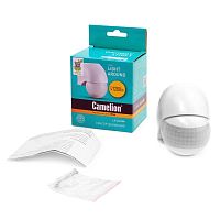 Сенсор включения освещения 180град. LX-454/Wl настенный бел. Camelion 10979