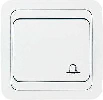 Кнопка звонка СП Mimoza бел/бел. Makel 12050