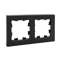 Эпика Рамка 2-местная черный пластик EKF | код UP1-FPB-02 | EKF